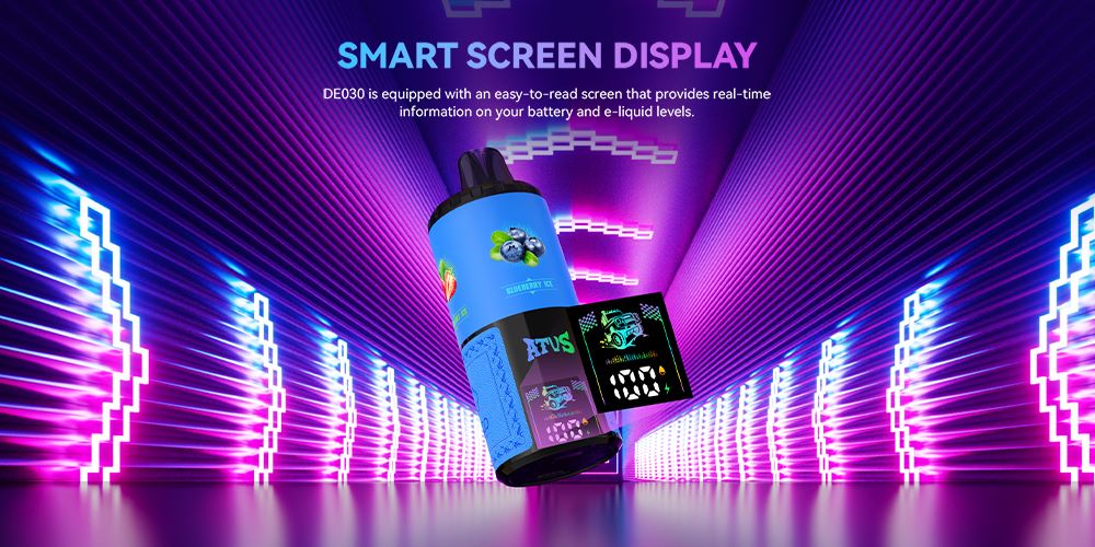 DE030 60000 Puffs Svapo Usa E Getta con display Smart screen e ricarica rapida aroma regolabile ATVS Vape