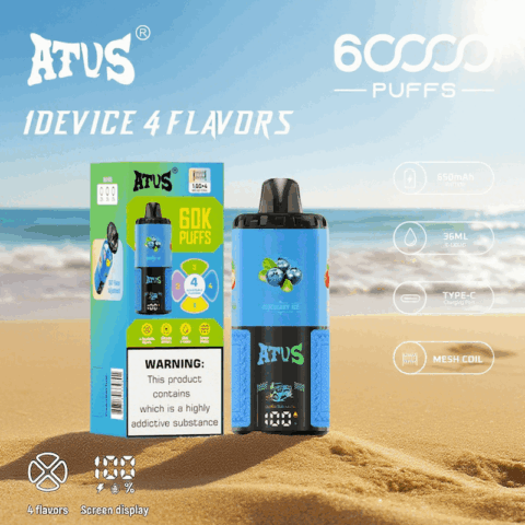 DE030 60000 Puffs Svapo Usa E Getta con display Smart screen e ricarica rapida aroma regolabile ATVS Vape