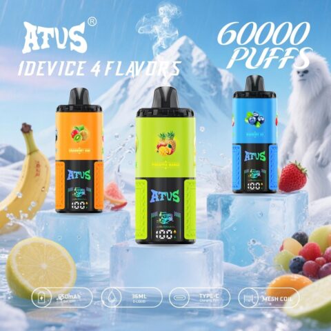 DE030 60000 Puffs Svapo Usa E Getta con display Smart screen e ricarica rapida aroma regolabile ATVS Vape