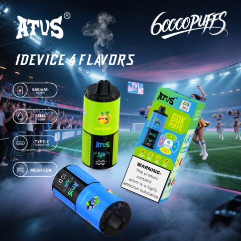 DE030 60000 Puffs Svapo Usa E Getta con display Smart screen e ricarica rapida aroma regolabile ATVS Vape