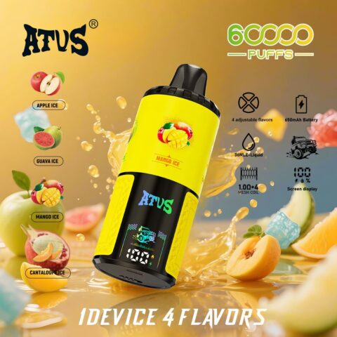 DE030 60000 Puffs Svapo Usa E Getta con display Smart screen e ricarica rapida aroma regolabile ATVS Vape