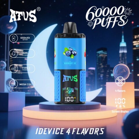 DE030 60000 Puffs Svapo Usa E Getta con display Smart screen e ricarica rapida aroma regolabile ATVS Vape