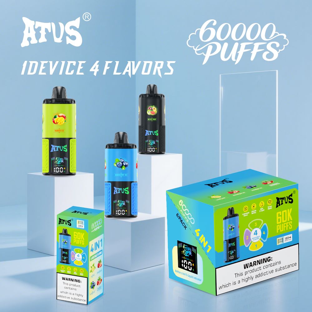DE030 60000 Puffs Svapo Usa E Getta con display Smart screen e ricarica rapida aroma regolabile ATVS Vape