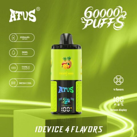 DE030 60000 Puffs Svapo Usa E Getta con display Smart screen e ricarica rapida aroma regolabile ATVS Vape