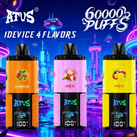 DE030 60000 Puffs Svapo Usa E Getta con display Smart screen e ricarica rapida aroma regolabile ATVS Vape